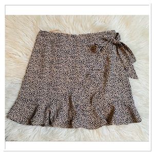 Princess Polly Mali Mini Skirt Animal Print Tan Blue Size 6 New With Tag